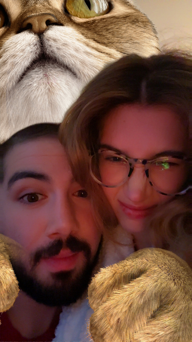 timaf and i with snap filter