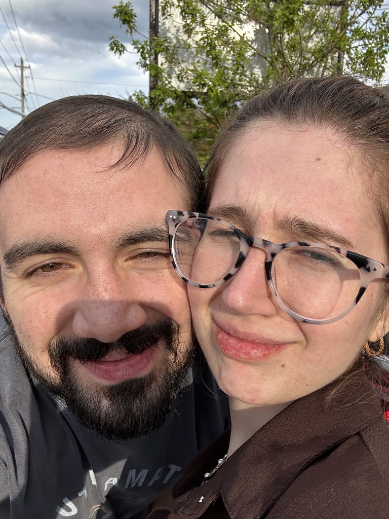 timaf and i smiling in golden hours